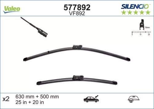 Wiper Blade VALEO 577892)