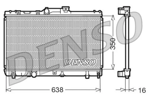 Radiator, engine cooling DENSO DRM50013)