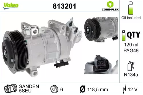 Compressor, air conditioning VALEO 813201)