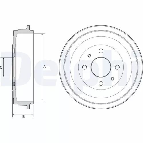 Brake Drum DELPHI BF528)