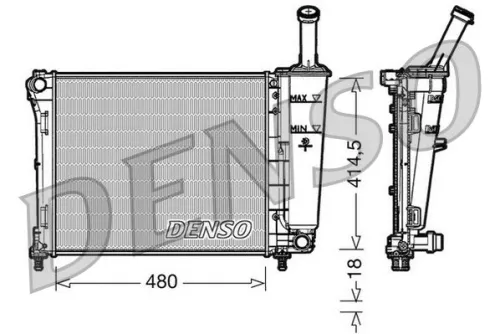 Radiator, engine cooling DENSO DRM09161)