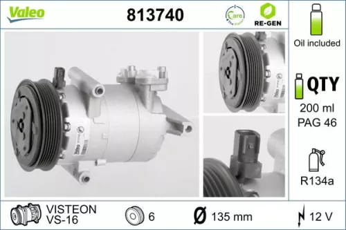 Compressor, air conditioning VALEO 813740)