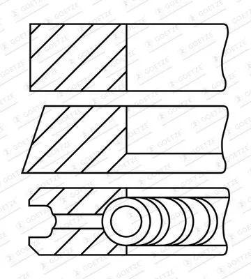 Piston Ring Kit GOETZE ENGINE 08-433100-00)