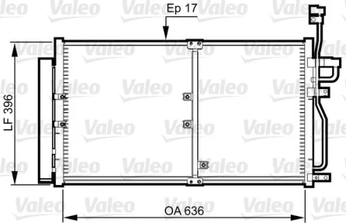 Condenser, air conditioning VALEO 814359)