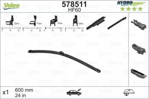 Wiper Blade VALEO 578511)