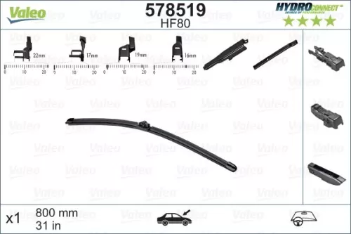 Wiper Blade VALEO 578519)