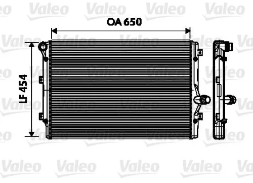 Radiator, engine cooling VALEO 734333)
