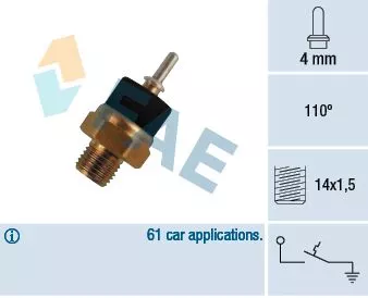 Temperature Switch, coolant warning lamp FAE 35780)