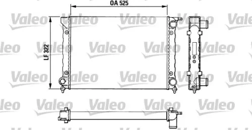 Radiator, engine cooling VALEO 883727)