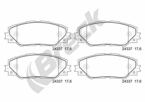 Brake Pad Set, disc brake BRECK 24337 00 701 00)