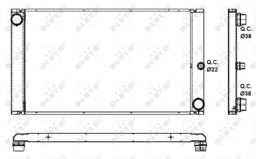 Radiator, engine cooling NRF 53091)