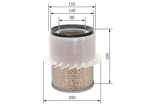 Air Filter BOSCH 1 987 429 186)