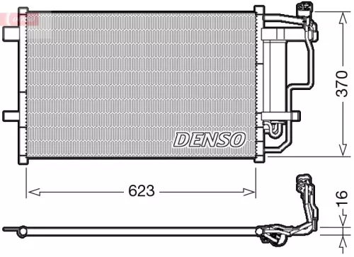 Condenser, air conditioning DENSO DCN44007)