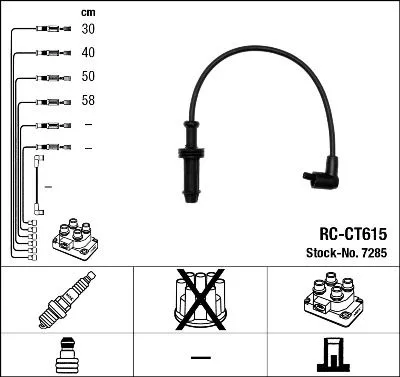 Ignition Cable Kit NGK 7285)