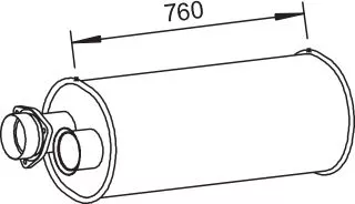Centre/Rear Muffler DINEX 80460)