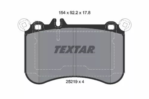 Brake Pad Set, disc brake TEXTAR 2521902)