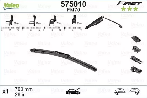 Wiper Blade VALEO 575010)