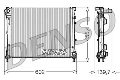 Radiator, engine cooling DENSO DRM09162)