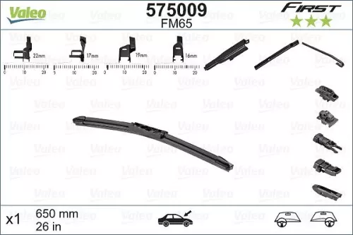 Wiper Blade VALEO 575009)