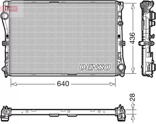 Radiator, engine cooling DENSO DRM17103)