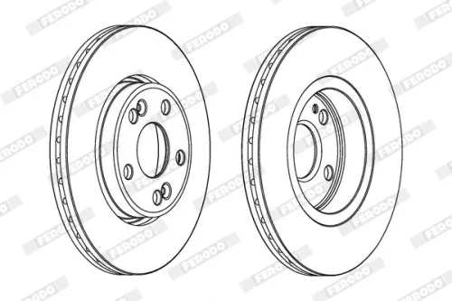 Brake Disc FERODO DDF1123C)