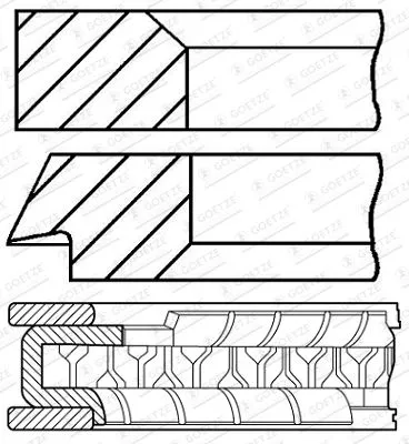 Piston Ring Kit GOETZE ENGINE 08-424800-10)