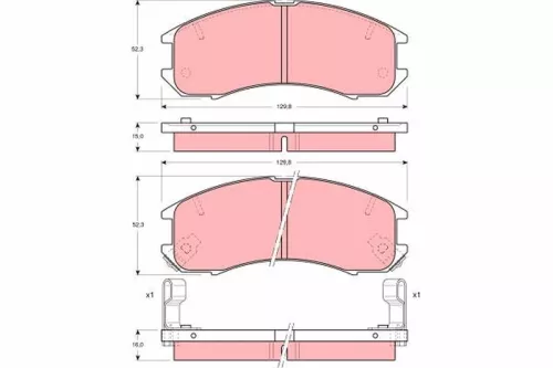 Brake Pad Set, disc brake TRW GDB981)