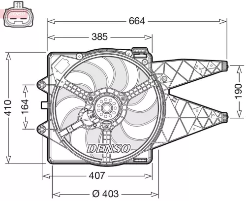 Fan, engine cooling DENSO DER09309)