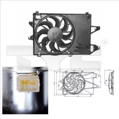 Fan, air conditioning condenser TYC 810-0001)