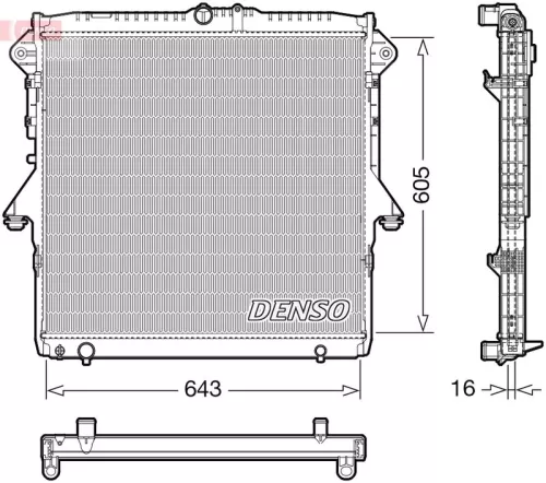 Radiator, engine cooling DENSO DRM10118)