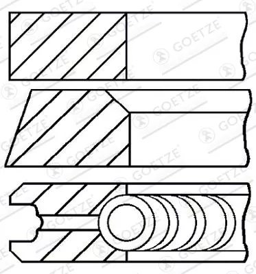 Piston Ring Kit GOETZE ENGINE 08-743600-00)
