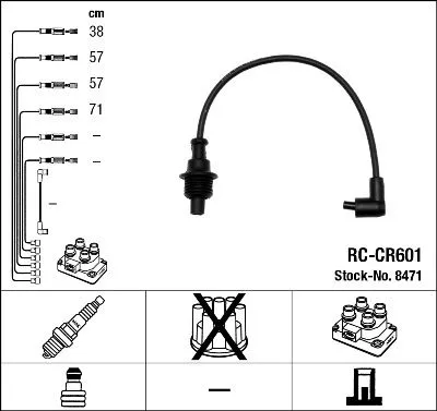 Ignition Cable Kit NGK 8471)