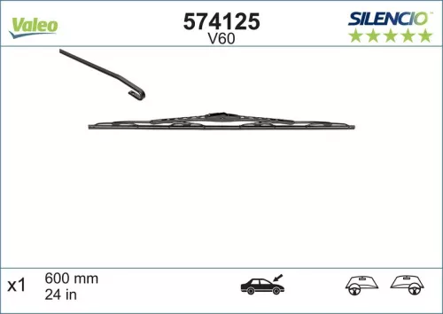 Wiper Blade VALEO 574125)