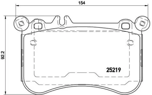 Brake Pad Set, disc brake BREMBO P 50 098)