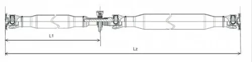 Propshaft, axle drive SPIDAN GKNP20024)