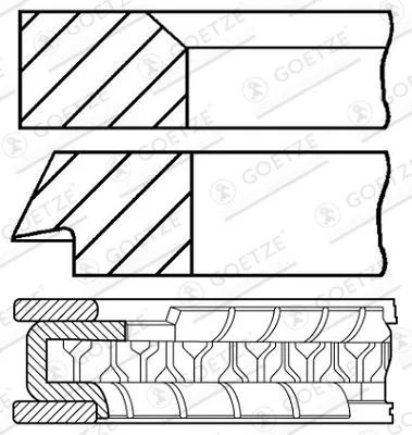 Piston Ring Kit GOETZE ENGINE 08-704200-00)