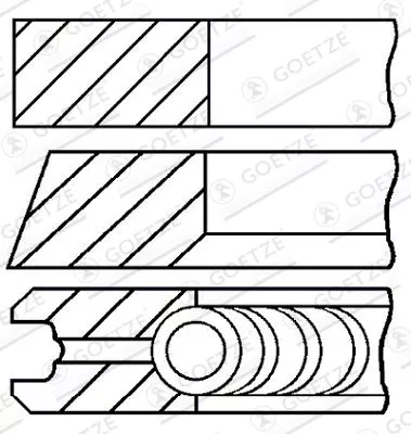 Piston Ring Kit GOETZE ENGINE 08-434300-00)