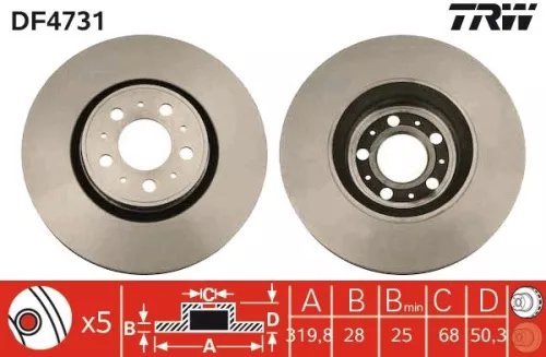 Brake Disc TRW DF4731)