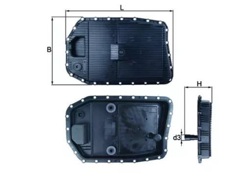 Oil Sump, automatic transmission KNECHT HX 154)