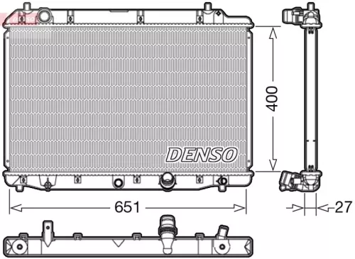 Radiator, engine cooling DENSO DRM40036)