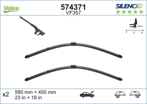 Wiper Blade VALEO 574371)