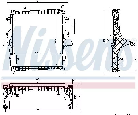 Radiator, engine cooling NISSENS 637875)