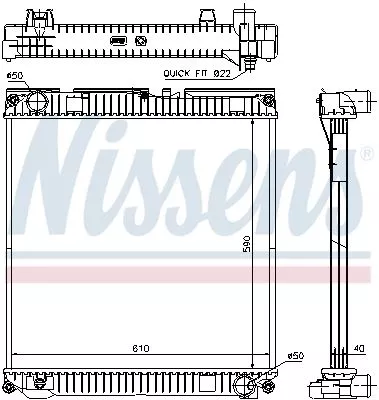 Radiator, engine cooling NISSENS 67224A)