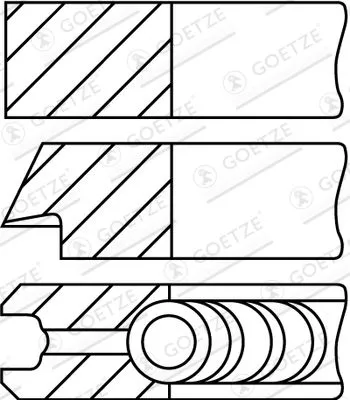 Piston Ring Kit GOETZE ENGINE 08-421800-10)