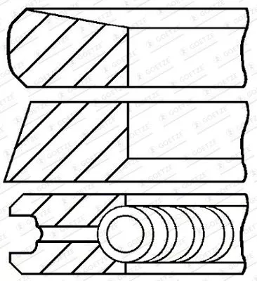 Piston Ring Kit GOETZE ENGINE 08-424900-00)