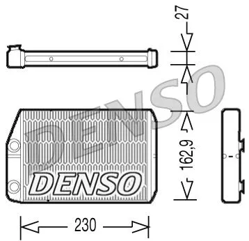 Heat Exchanger, interior heating DENSO DRR09034)