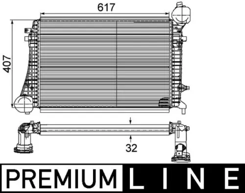 Charge Air Cooler MAHLE CI 167 000P)