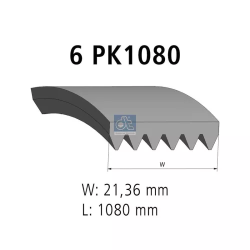 V-ribbed Belt DT Spare Parts 6.31512)