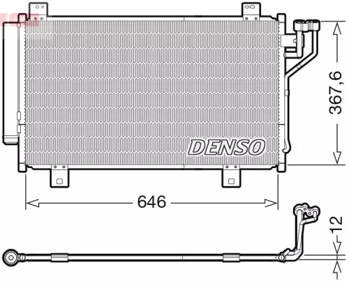 Condenser, air conditioning DENSO DCN44012)