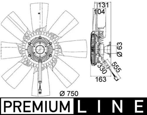 Fan, engine cooling MAHLE CFF 473 000P)